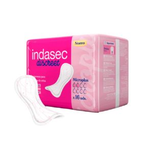 COMPRESA PERDIDAS LEVES INDASEC DISCREET MICROPLUS 16 UNIDADES